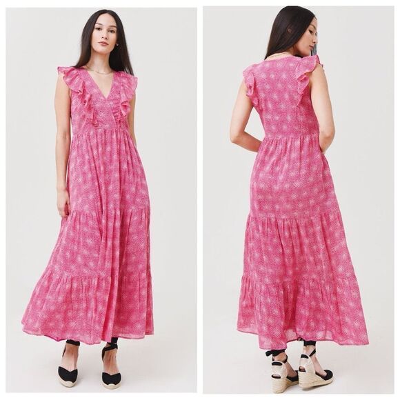 Banjanan Dresses & Skirts - Banjanan Dress‎ Womens Sz Large Banjanan Beautiful Super Soft Maxi Cotton Tiered